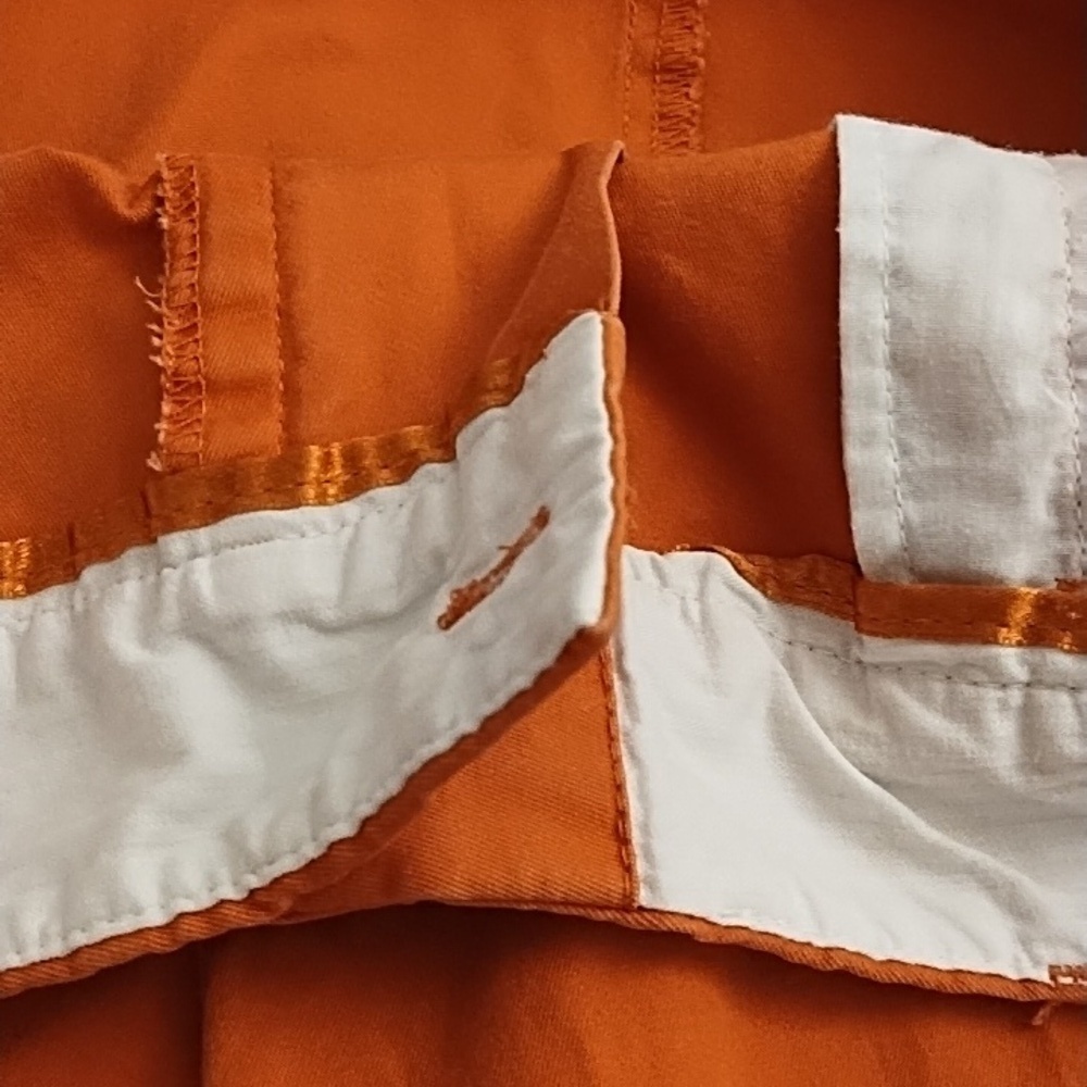Venizia 18 Wide Cuff Stretch Cropped Trousers Smooth Back Front Pockets Orange - Picture 10 of 12